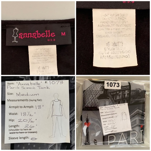 🔥5/$20🔥 “Annabelle” Paris Scenic Tank Top size M - Picture 11 of 12
